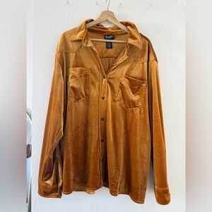 Wrangler Retro Velvet Shirt in Rich Orange